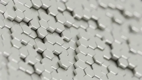 Abstract Hexagonal Pattern with Colorful Highlights on a Light Background.. イラスト素材