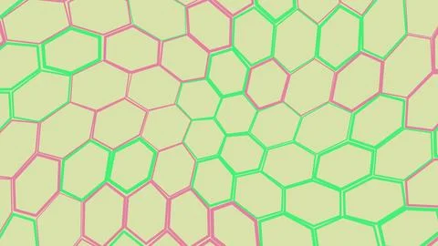 Abstract hexagonal pattern with colorful lines 스톡 일러스트