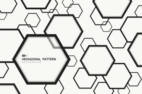 Abstract hexagonal pattern design of cover art background. Stock Illustration