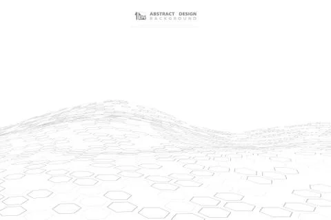 Abstract hexagonal pattern design of mesh technology background. Stockillustratie