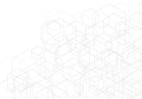 Abstract hexagonal pattern design of minimal black design template. Stock Illustration