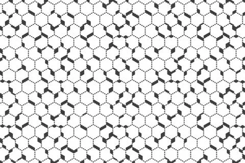 Abstract hexagonal pattern design of trendy decoration dots background. Stockillustratie