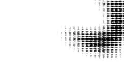 Abstract hexagonal pattern flowing into a digital wave effect Stock-Illustration