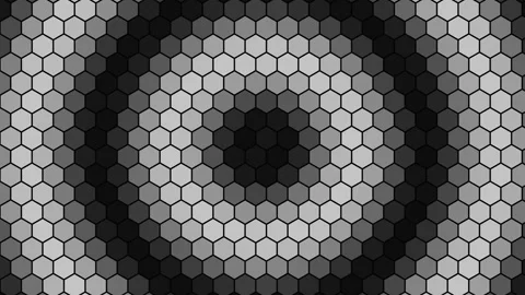Abstract hexagonal pattern with glowing concentric circles radiating from a.. Stock Footage 336836645