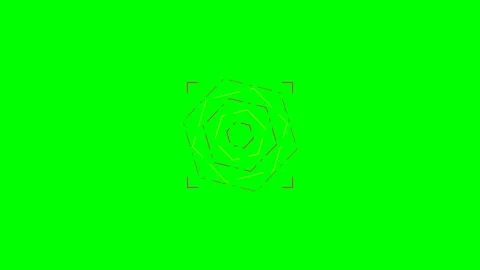 Abstract hexagonal pattern glowing with neon lines on a bright green backgrou Stock Footage 341839483