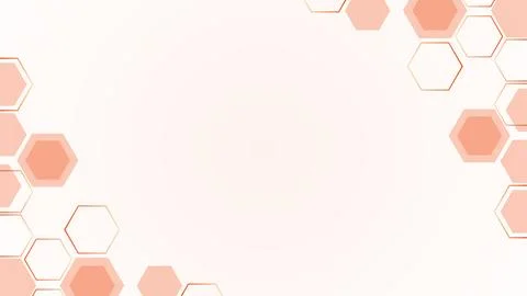 Abstract Hexagonal Pattern on Light Background, Minimalistic and Modern Desig Stock Illustration