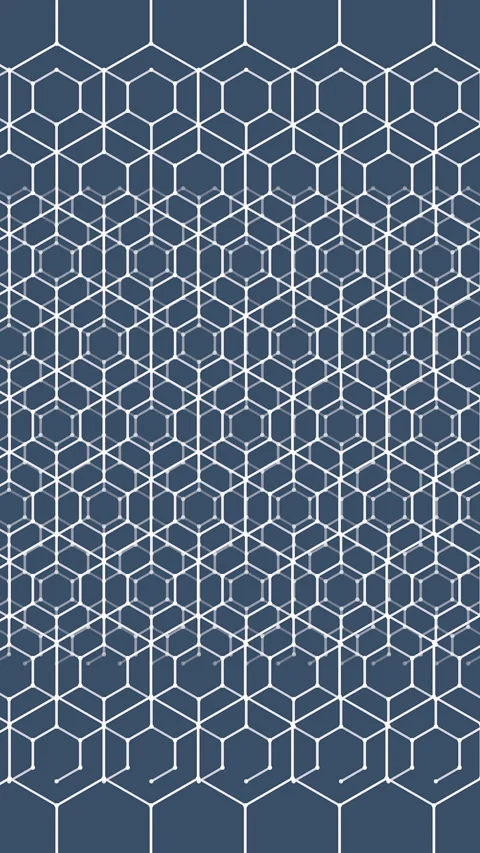 An Abstract Hexagonal Pattern Set Against a Dark Background, Creating a Stock Footage 287524180