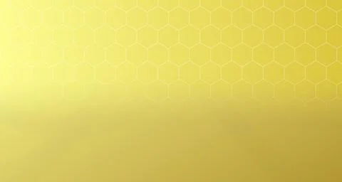 Abstract hexagonal pattern on yellow gradient background Stockillustratie