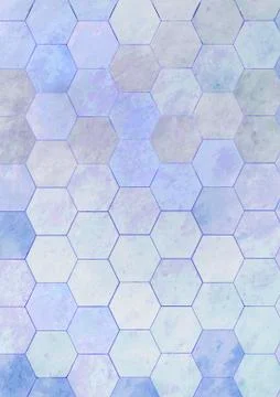 Abstract hexagonal patterned boxes, stylish and decorative illustration イラスト素材