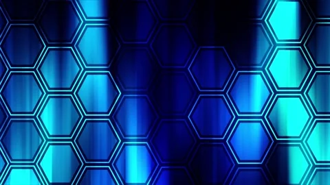 Abstract Hexagonal Shape Lights Motion Background Loop 스톡 동영상 201788853