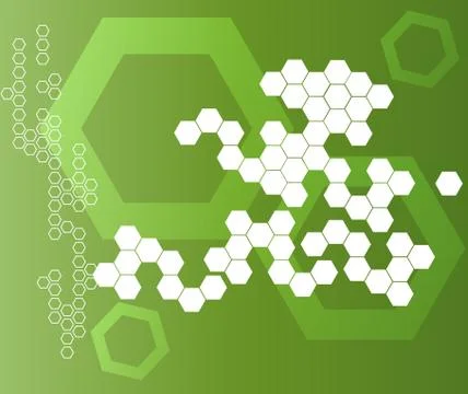 Abstract Hexagonal Shapes Background green Stock Illustration