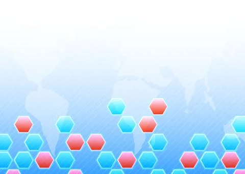 Abstract hexagonal shapes background Stock Illustration