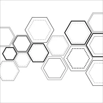 Abstract hexagonal structures Stock-Illustration