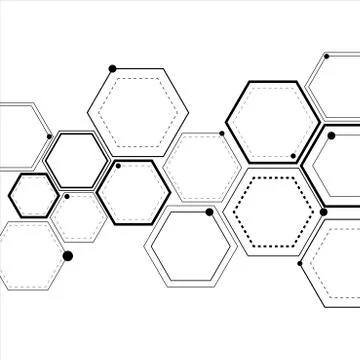 Abstract hexagonal structures Stock Illustration