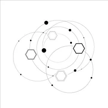 Abstract hexagonal structures Illustrazione stock