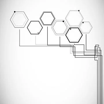 Abstract hexagonal structures イラスト素材