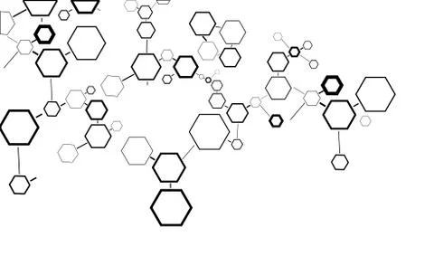 Abstract hexagonal structures. 스톡 일러스트