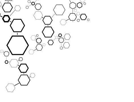 Abstract hexagonal structures. Illustrazione stock