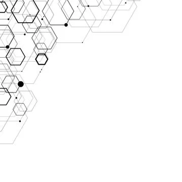 Abstract hexagonal structures. Illustrazione stock