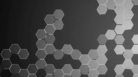 Abstract hexagonal tech pattern shape background animation Stock Footage 329385391