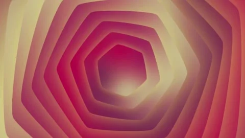 Abstract Hexagonal Tunnel Zoom Out with Warm Colors - Motion Background Stock Footage 327390461