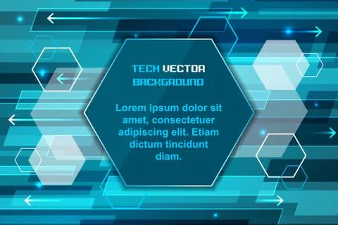Abstract hexagonal vector technological background. 스톡 일러스트