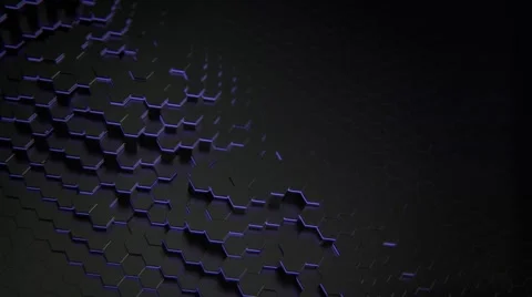 Abstract hexagone pinboard form wave 3d animation Stock Footage 56153124
