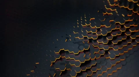 Abstract hexagone pinboard form wave3d animation Stock Footage 56153123