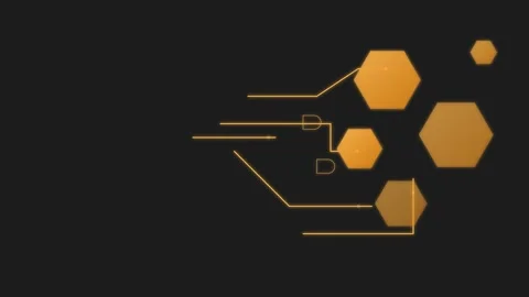 Abstract Hexagons and Lines Motion Graphics Stock Footage 342599244