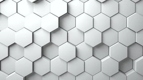 Abstract Hexagons Background Ilustração Stock