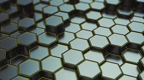 Abstract Hexagons Background Random Motion, 3d Loopable Animation 4k Stock Footage 68349020
