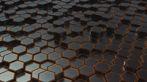 Abstract Hexagons Background Random Motion, 3d Loopable Animation 4k Vidéo 68349061