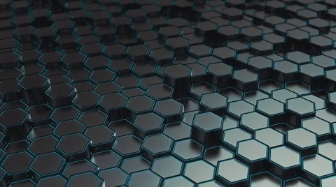 Abstract Hexagons Background Random Motion, 3d Loopable Animation 4k Stock Footage 68349108