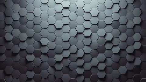 Abstract Hexagons Background Random Motion, 3d Loopable Animation 4k Video stock 71439547