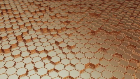 Abstract Hexagons Background Random Motion, 3d Loopable Animation 4k Stock Footage 71439612