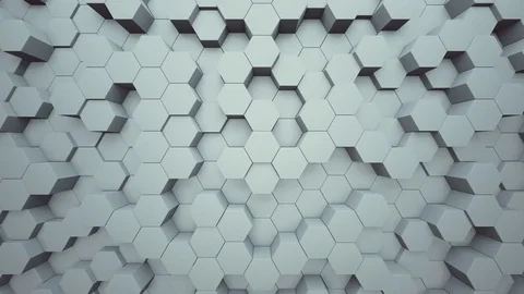 Abstract Hexagons Background Random Motion, 3d Loopable Animation 4k Stock Footage 71439925