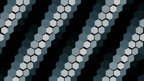 Abstract Hexagons Background Random Motion, 3d Stock Footage 85631976