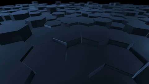Abstract Hexagons Dark Background Random Motion, 3d Animation 4k Stock Footage 107221708