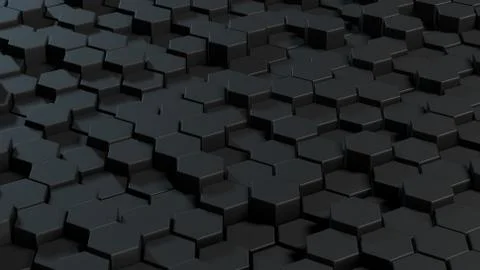 Abstract hexagons gray backdrop. 3d rendering geometric polygons. 스톡 일러스트