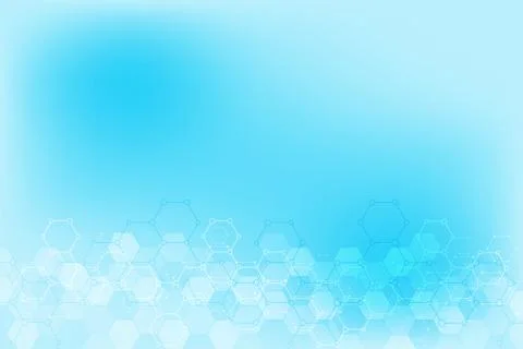 Abstract hexagons pattern for medical or scientific and technological modern Stock Illustration