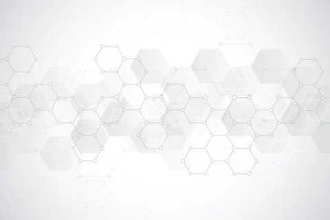 Abstract hexagons pattern for medical or scientific and technological modern 스톡 일러스트