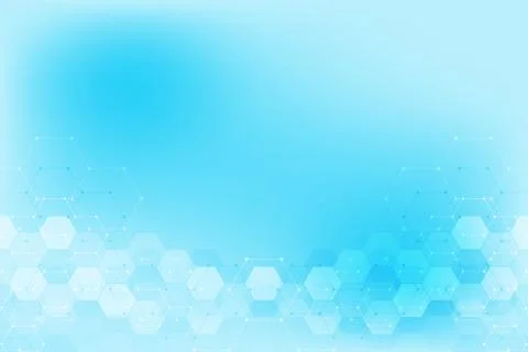 Abstract hexagons pattern for medical or scientific and technological modern Stock Illustration