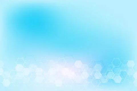 Abstract hexagons pattern for medical or scientific and technological modern Stock Illustration