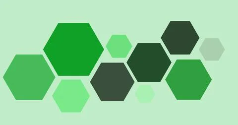 Abstract hexagons shape for art design Stock Illustration
