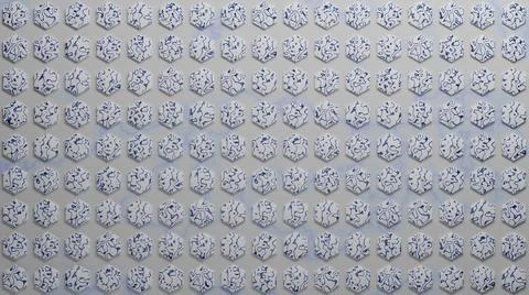 Abstract hexagons wall background 3D render illustration Illustrazione stock