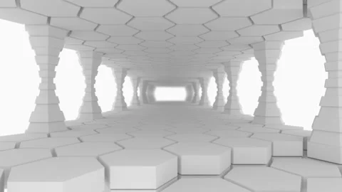 Abstract hexogonal structure. Seamless loop Stock Footage 230212252