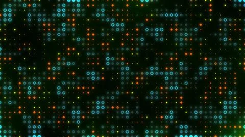 Abstract hi tech background with a colorful pixel grid of flickering dots 스톡 일러스트