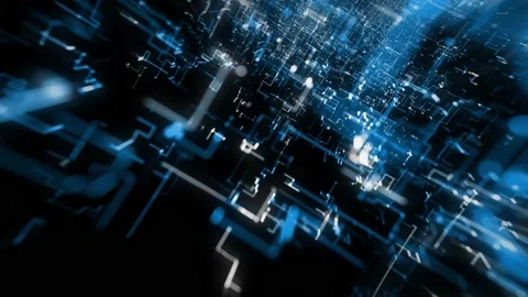 Abstract Hi Tech Background Digital Data Zooming In Video stock 139005692