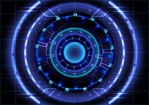 Abstract hi-tech background. Virtual reality high technology innovation. Head イラスト素材