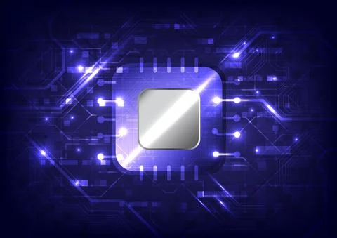 Abstract hi-tech background. Virtual reality high technology. Circuit board a Stock Illustration